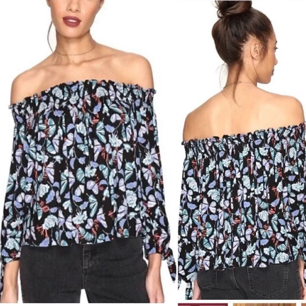 WE THE FREE Lexington Floral Off Shoulder Top-S